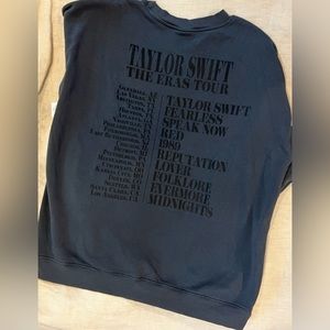 Small Taylor Swift Eras Tour blue crewneck sweatshirt